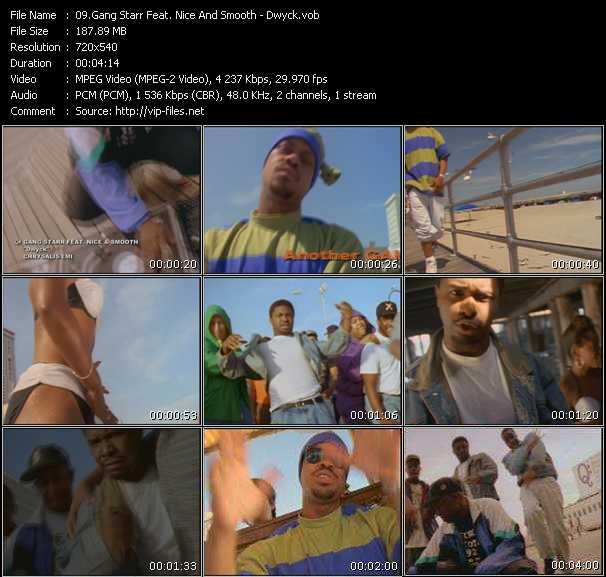 Gang Starr Feat. Nice And Smooth video ”Dwyck” from dvd ”Screenplay VJ-Pro Classic Vision New Skool Vol.3 July 2008”