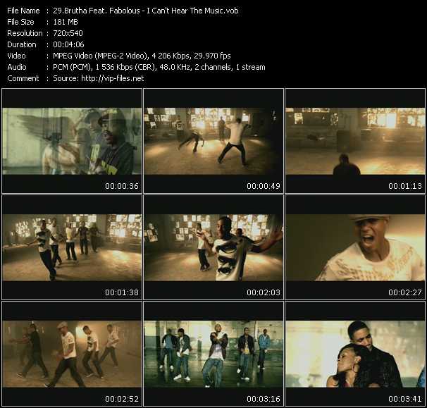 Brutha Feat. Fabolous video ”I Can't Hear The Music” from dvd ”Screenplay VJ-Pro Hits Vision March 2009”