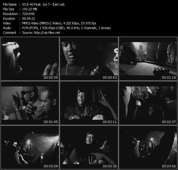 E-40 Feat. Ice-T video ”Earl” from dvd ”Screenplay VJ-Pro Urban Vision February 2009”