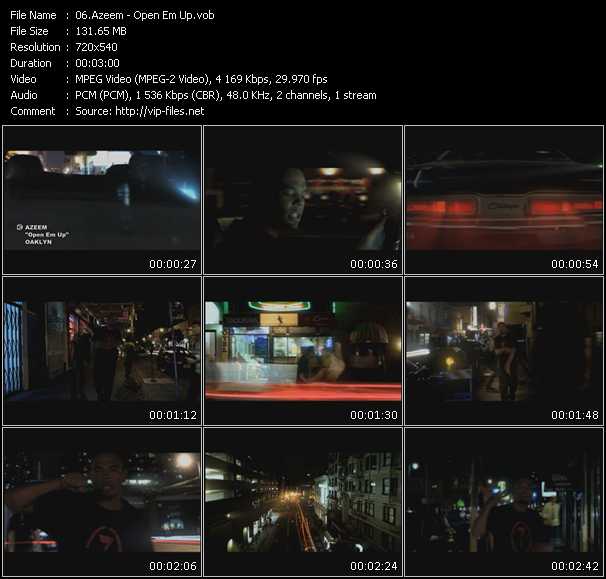 Azeem video ”Open 'Em Up” from dvd ”Screenplay VJ-Pro Urban Vision February 2009”