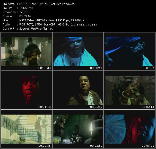 E-40 Feat. Turf Talk video ”Got Rich Twice” from dvd ”Screenplay VJ-Pro Urban Vision February 2009”