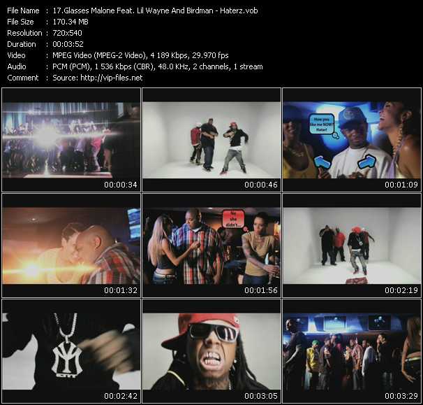 Glasses Malone Feat. Lil' Wayne And Birdman video ”Haterz” from dvd ”Screenplay VJ-Pro Urban Vision February 2009”