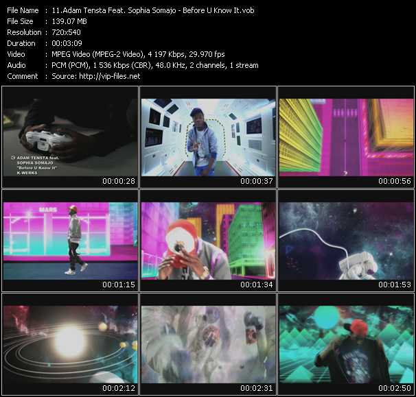 Adam Tensta Feat. Sophia Somajo video ”Before U Know It” from dvd ”Screenplay VJ-Pro Urban Vision March 2009”