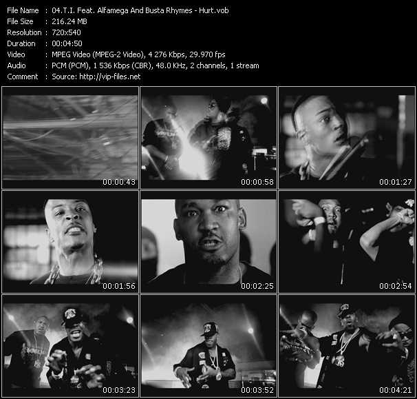 T.I. Feat. Alfamega And Busta Rhymes video ”Hurt” from dvd ”Screenplay VJ-Pro Urban Vision April 2009”