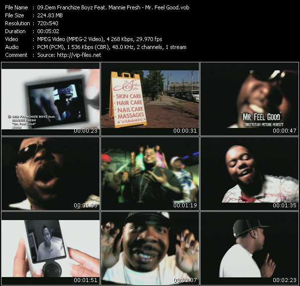 Dem Franchize Boyz Feat. Mannie Fresh video ”Mr. Feel Good” from dvd ”Screenplay VJ-Pro Urban Vision April 2009”