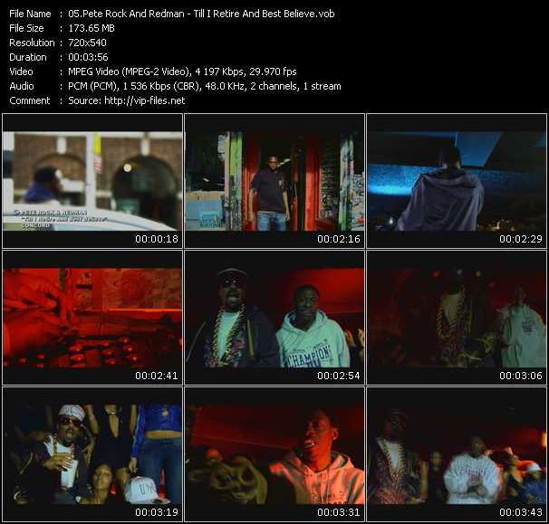 Pete Rock And Redman video ”Till I Retire And Best Believe” from dvd ”Screenplay VJ-Pro Urban Vision May 2008”