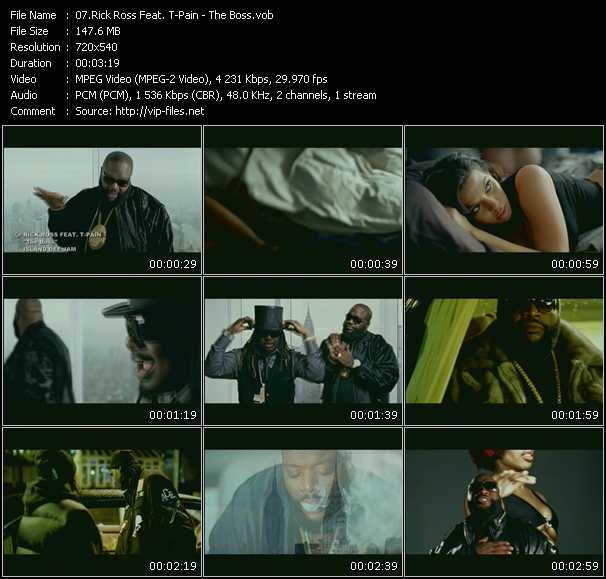 Rick Ross Feat. T-Pain video ”The Boss” from dvd ”Screenplay VJ-Pro Urban Vision May 2008”