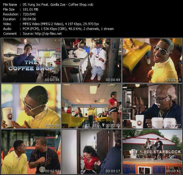Yung Joc Feat. Gorilla Zoe video ”Coffee Shop” from dvd ”Screenplay VJ-Pro Urban Vision August 2007”