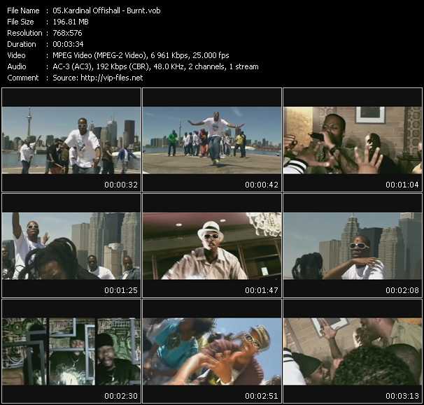 Kardinal Offishall video ”Burnt” from dvd ”The Original Blockbusters Videomix Vol.37”