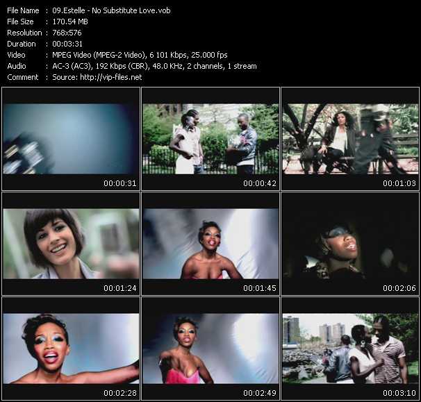 Estelle video ”No Substitute Love” from dvd ”The Original Blockbusters Videomix Vol.37”