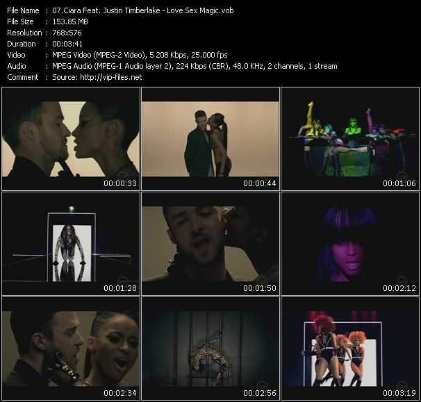Ciara Feat. Justin Timberlake video ”Love Sex Magic” from dvd ”The Video Pool UK April 2009”