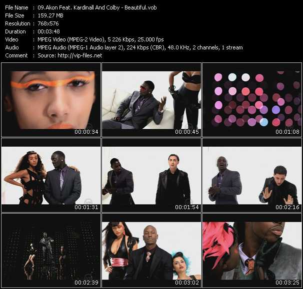 Akon Feat. Colby O'Donis And Kardinal Offishall video ”Beautiful” from dvd ”The Video Pool UK April 2009”
