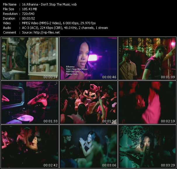 Rihanna video ”Don't Stop The Music” from dvd ”Woman Video Hits Vol.4”