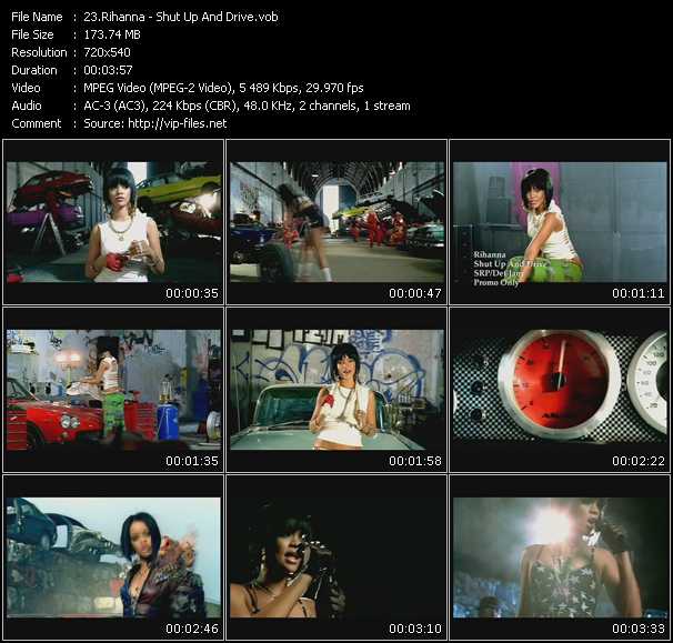 Rihanna video ”Shut Up And Drive” from dvd ”Woman Video Hits Vol.4”