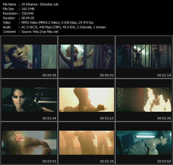 Rihanna video ”Disturbia” from dvd ”Woman Video Hits Vol.5”