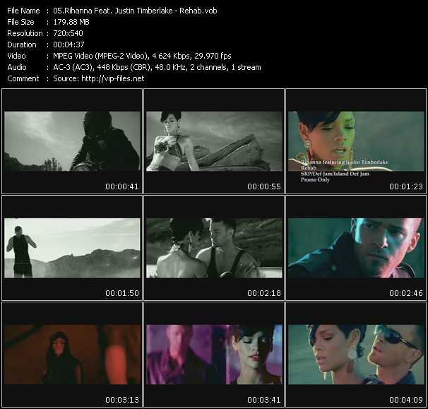 Rihanna Feat. Justin Timberlake video ”Rehab” from dvd ”Woman Video Hits Vol.6”
