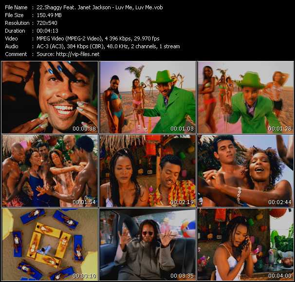 Shaggy Feat. Janet Jackson video ”Luv Me, Luv Me” from dvd ”ETV Network Hot Hitz November 2001”