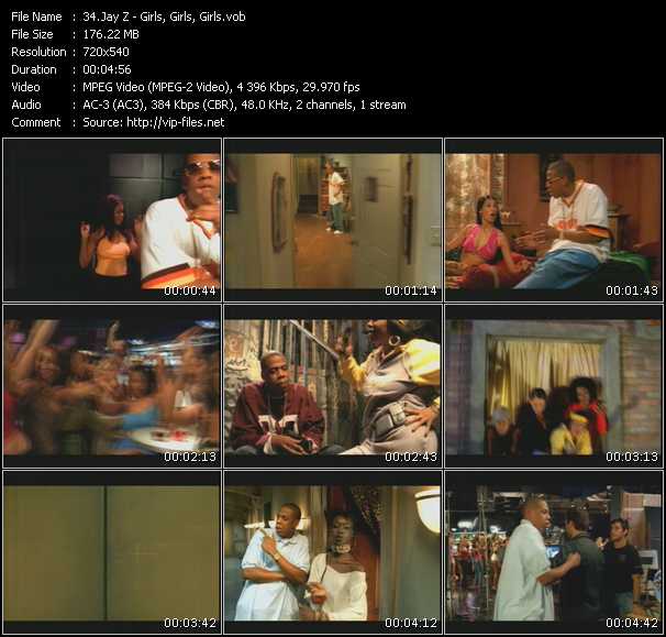 Jay-Z video ”Girls, Girls, Girls” from dvd ”ETV Network Hot Hitz November 2001”