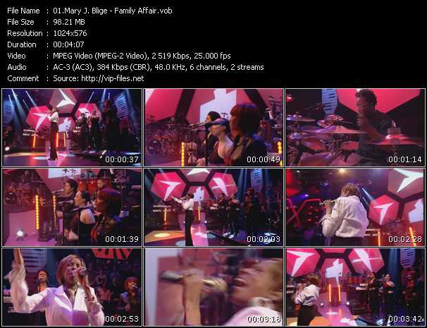 Mary J. Blige video ”Family Affair (From "Later With Jools Holland")” from dvd ”Later... With Jools Holland. Best Of Hip Hop And Soul”