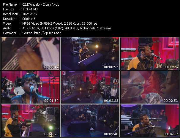 D'Angelo video ”Cruisin' (Live From Later With Jools Holland)” from dvd ”Later... With Jools Holland. Best Of Hip Hop And Soul”