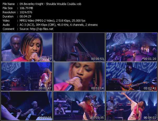 Beverley Knight video ”Shoulda Woulda Coulda (From "Later With Jools Holland")” from dvd ”Later... With Jools Holland. Best Of Hip Hop And Soul”