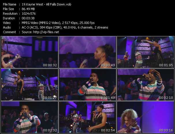 Kanye West video ”All Falls Down (From "Later With Jools Holland")” from dvd ”Later... With Jools Holland. Best Of Hip Hop And Soul”