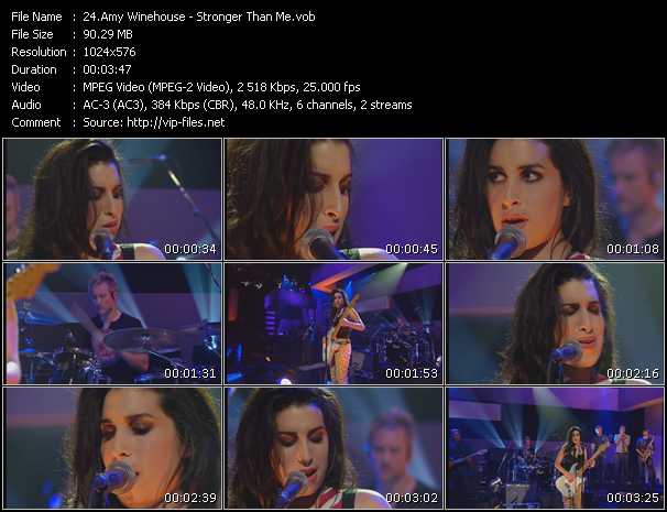 Amy Winehouse video ”Stronger Than Me (From "Later With Jools Holland")” from dvd ”Later... With Jools Holland. Best Of Hip Hop And Soul”