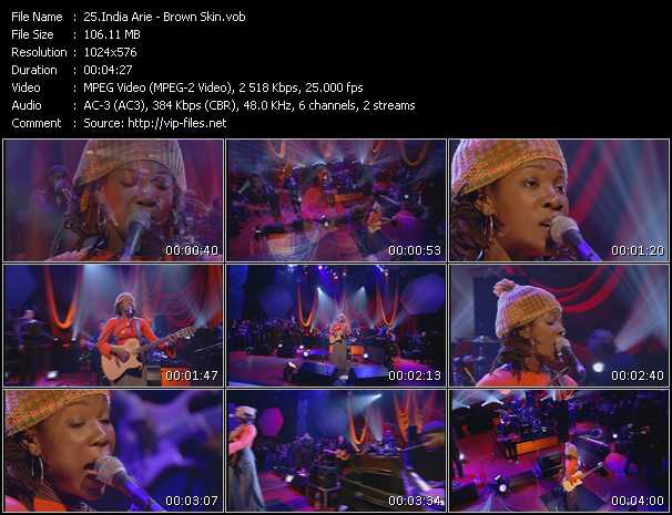 India.Arie video ”Brown Skin (Live From Later With Jools Holland)” from dvd ”Later... With Jools Holland. Best Of Hip Hop And Soul”