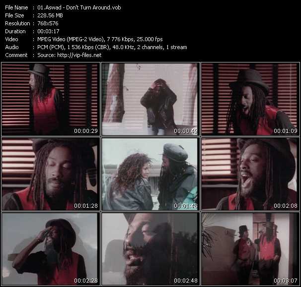 Aswad video ”Don't Turn Around” from dvd ”MixMash Reggae Vol.1”