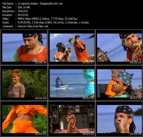 Apache Indian video ”Ragamuffin Girl” from dvd ”MixMash Reggae Vol.1”