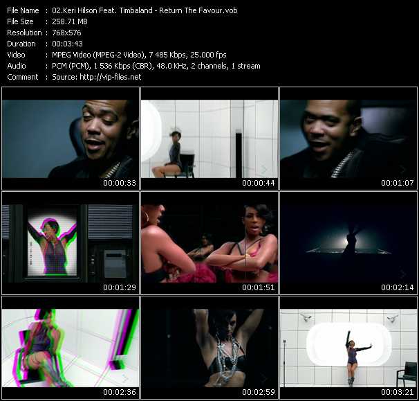 Keri Hilson Feat. Timbaland video ”Return The Favour” from dvd ”MixMash Urban April 2009”