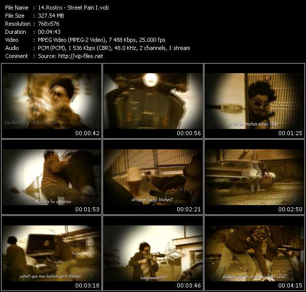 Rostro video ”Street Pain I” from dvd ”MixMash Urban April 2009”