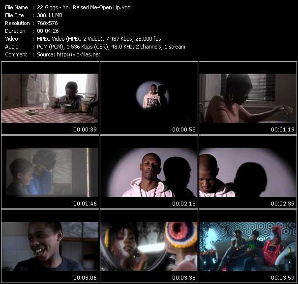 Giggs video ”You Raised Me-Open Up” from dvd ”MixMash Urban April 2009”
