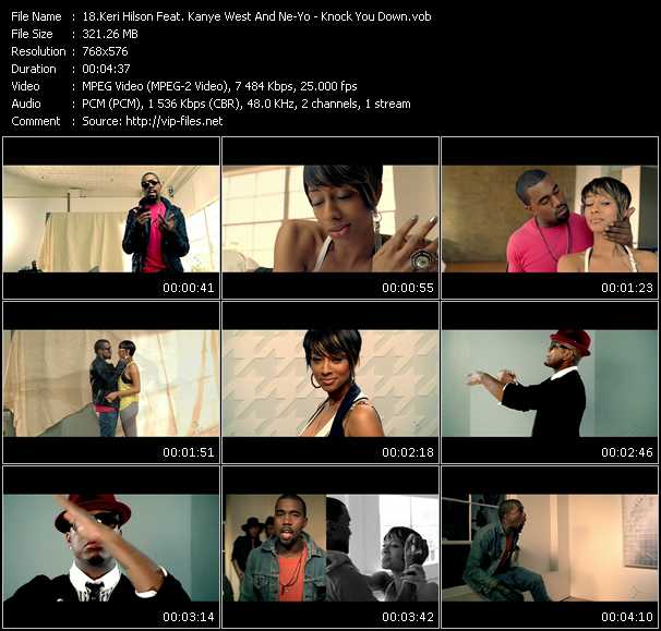 Keri Hilson Feat. Kanye West And Ne-Yo video ”Knock You Down” from dvd ”MixMash Urban June 2009”