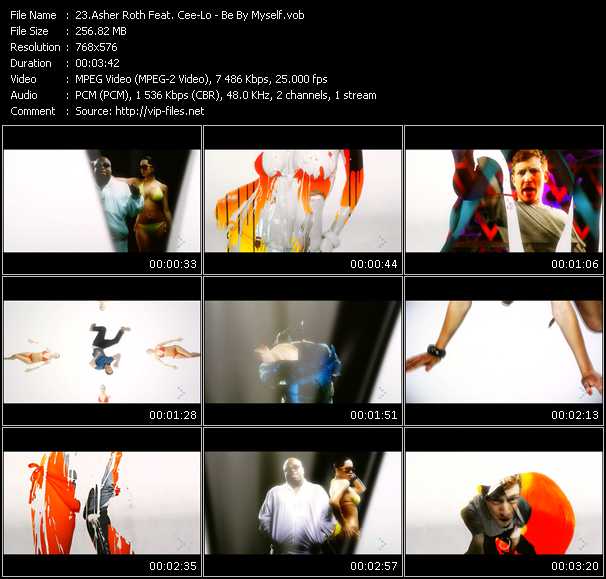 Asher Roth Feat. Cee Lo Green video ”Be By Myself” from dvd ”MixMash Urban June 2009”