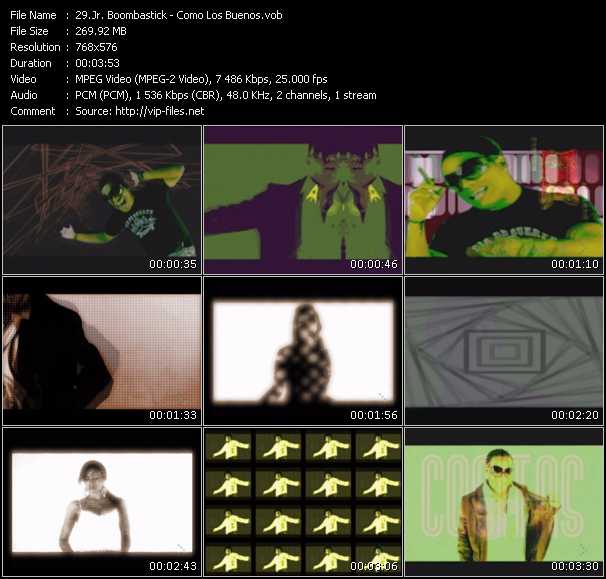 Jr. Boombastick video ”Como Los Buenos” from dvd ”MixMash Urban June 2009”