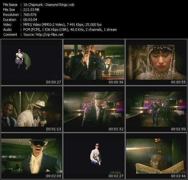 Chipmunk video ”Diamond Rings” from dvd ”MixMash Urban July 2009”