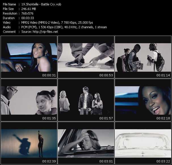 Shontelle video ”Battle Cry” from dvd ”MixMash Urban August 2009”
