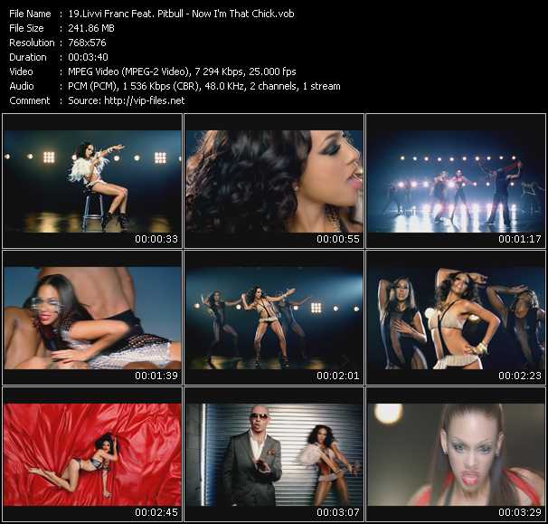 Livvi Franc Feat. Pitbull video ”Now I'm That Chick” from dvd ”MixMash Urban September 2009”