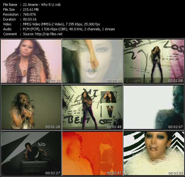 Amerie video ”Why R U” from dvd ”MixMash Urban September 2009”