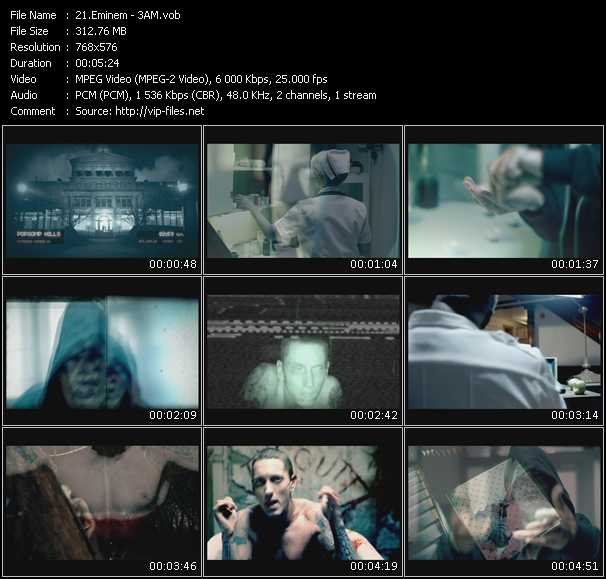 Eminem video ”3AM” from dvd ”UK Chart Video June 2009”