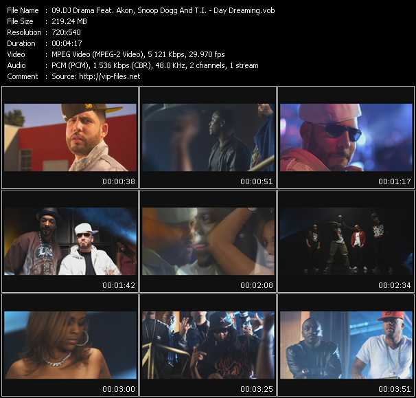 Dj Drama Feat. Akon, Snoop Dogg And T.I. video ”Day Dreaming” from dvd ”Express Video May 2009 Week 4”