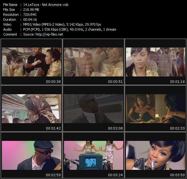 LeToya video ”Not Anymore” from dvd ”Express Video May 2009 Week 4”