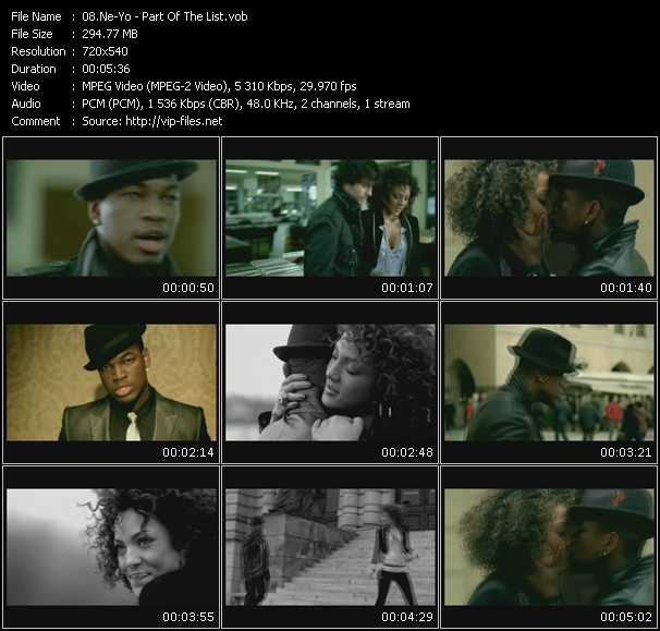 Ne-Yo video ”Part Of The List” from dvd ”Express Video May 2009 Week 3”