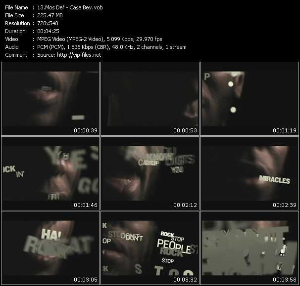 Mos Def video ”Casa Bey” from dvd ”Express Video June 2009 Week 1”