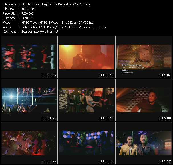Jibbs Feat. Lloyd video ”The Dedication (Ay DJ)” from dvd ”Express Video June 2009 Week 3”