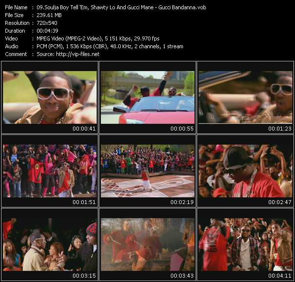 Soulja Boy Tell 'Em Feat. Gucci Mane And Shawty Lo video ”Gucci Bandana” from dvd ”Express Video June 2009 Week 3”
