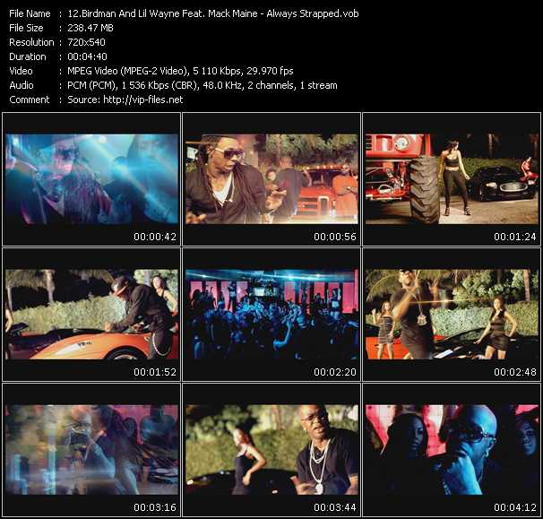 Birdman And Lil' Wayne Feat. Mack Maine video ”Always Strapped” from dvd ”Express Video June 2009 Week 5”