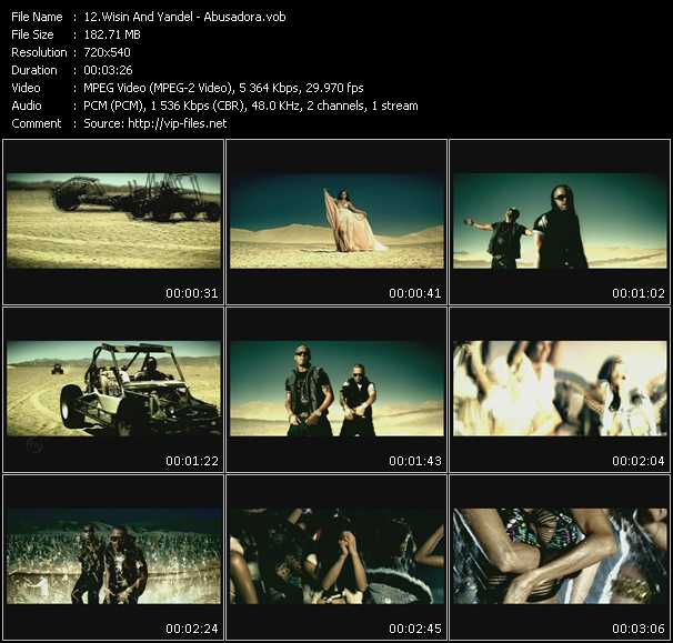 Wisin And Yandel video ”Abusadora” from dvd ”Express Video July 2009 Week 2”