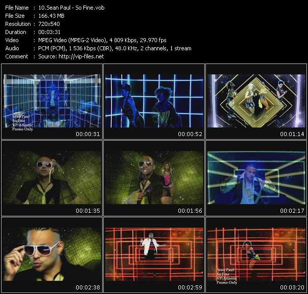 Sean Paul video ”So Fine” from dvd ”Express Video July 2009 Week 3”